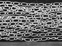 Цепочка I010 звенья 6*3,5мм и 3,3*2,5мм серебристая (Iron) (50см)