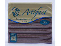 Полимерная глина Артефакт 242 шоколадный с блестками 56г.