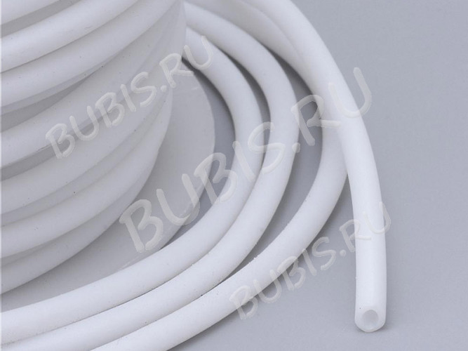 (СКИДКИ!!!) Полиуретановый шнур 14-К 2мм ПОЛЫЙ белый матовый (катушка ок.48м)