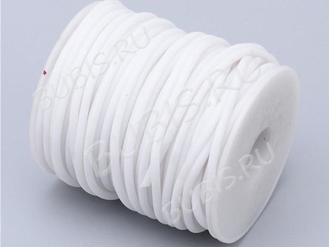 (СКИДКИ!!!) Полиуретановый шнур 14-К 2мм ПОЛЫЙ белый матовый (катушка ок.48м)