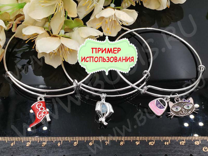 Подвеска Сундучок 07 3D Дельфинчики 22*13*9мм серебристый (Brass)