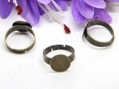 Основа (заготовка) для кольца 119 17мм с платформой 12мм античная бронза (Brass)