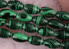 Бусина Бочонок 12*7,5*7,5мм Малахит синт. (камни)