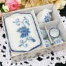 Фарфоровый сервизик 04 коробочка 76*63*22мм бело-синий (керамика) Купить Фарфоровый сервизик 04 коробочка 76*63*22мм бело-синий (керамика) с доставкой по России