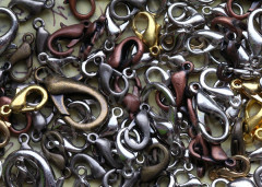 (СКИДКИ!!!) Замочек карабин №002 микс размеров микс цветов (Alloy) (50гр)