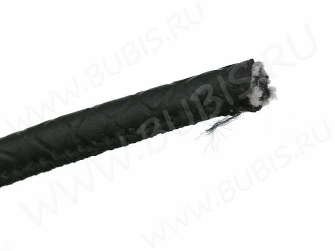 Шнур кожаный 48 кожзам круглый со швом 5мм чёрный (1м)