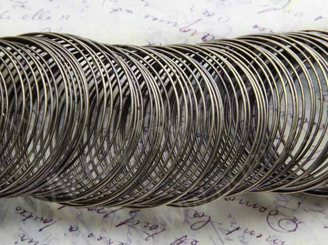 Мемори проволока - пружина - основа для браслета 55*1мм античная бронза (10 витков)