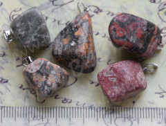 Подвеска Бесформенная 01 3D 26-32*10-15мм Яшма микс (камни)