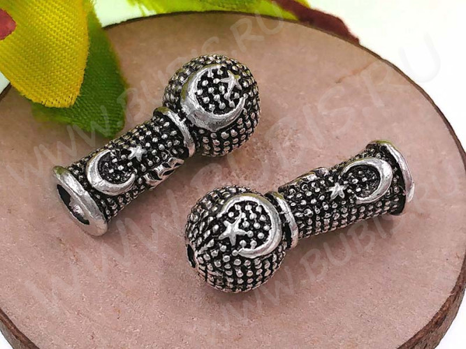 246 Шапочка Конус башня концевик 17*8*8мм античное серебро (литьё)