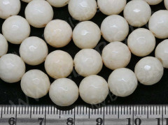 Бусина округлая ГРАНЁНАЯ 10мм Кварцит бежевый (камни)