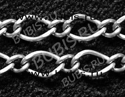 Цепочка I004 звено 8*5мм и 4*3,5мм цвет платины (Iron) (50см)