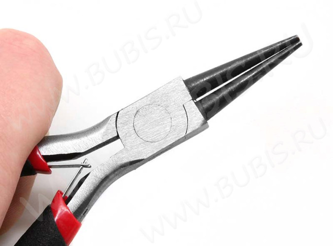 Круглогубцы 07 125мм с чёрно-красными ручками (инструменты для бижутерии)