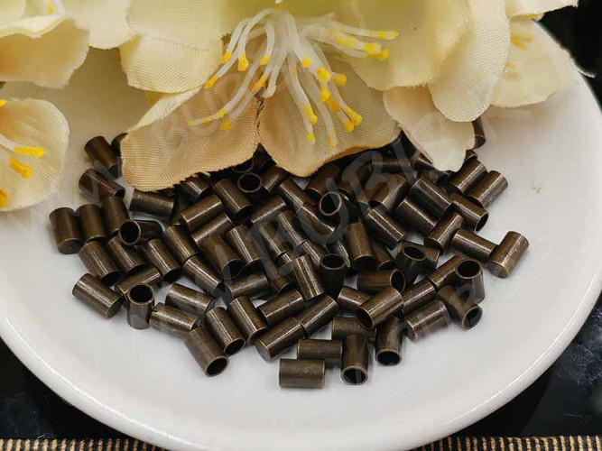 Концевик 104 без петельки для шнура до 2,4мм 5*3*3мм античная бронза (Brass) (10шт)