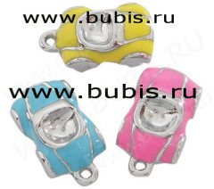 Подвеска Машинка 05 3D 19*10*5мм белая (цветные подвески)