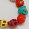 Купить (ОПТ) Бусина каменная Череп 02 Говлит синт. 10*9*8мм МИКС (камни) (НИТЬ) с доставкой по России