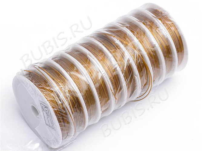 (СКИДКИ!!!) Катушка Ланки 1мм золотистая (ок 8м)