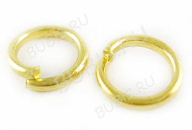 Колечки обычные 7*1мм золотистые (Iron) (100шт)
