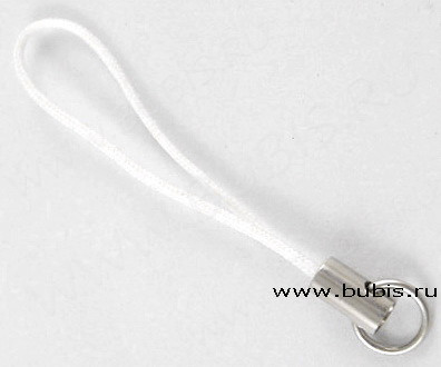 (СКИДКИ!!!) Шнурок для мобильного телефона без карабина 45мм белый (10шт.)