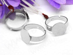 Основа (заготовка) для кольца 119 17мм с платформой 12мм цвет платины (Brass)