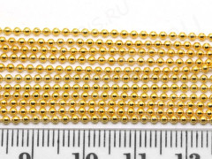 Цепочка C09 шариковая d=1,5мм золотистая (Brass) (50см)