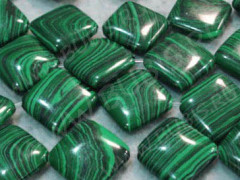 Бусина каменная Ромб 01 18*18*4,5мм Малахит синт. (камни)