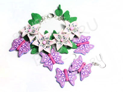 Набор полимерной глины Артефакт 7504-55-11 Бабочки с фурнитурой и инструкцией