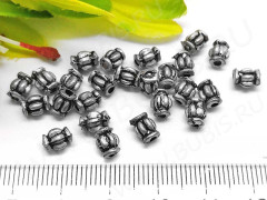 УЦЕНКА!!! (СКИДКИ!!!) Бусина 133 Бочонок 6*4,5*4,5мм античное серебро (литьё) (10шт.)