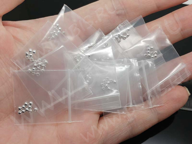 Бусина Шарик серебряный 2мм серебро 925 (Sterling Silver) (10шт.)