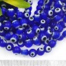 (ОПТ) Бусина с глазом 08 Кузмунчок округлая 6мм синяя (Lampwork) (НИТЬ) Купить (ОПТ) Бусина с глазом 08 Кузмунчок округлая 6мм синяя (Lampwork) (НИТЬ) с доставкой по России