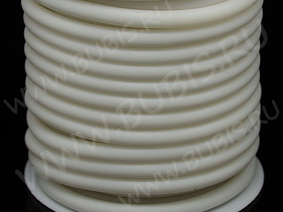 Полиуретановый шнур 07 5мм ПОЛЫЙ (3мм) белый матовый (1м)