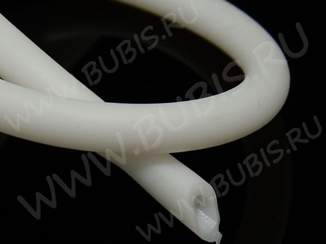 Полиуретановый шнур 07 5мм ПОЛЫЙ (3мм) белый матовый (1м)