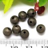 Купить (СКИДКИ!!!) Бусина Шарик металлический "сахарный" 6мм античная бронза (Brass) (10шт) с доставкой по России