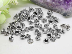 075 Шапочка-чашечка 6*6*4мм античное серебро (литьё) (10шт.)