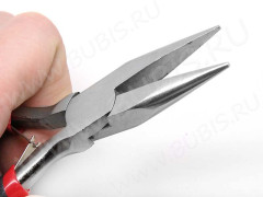 Тонкогубцы (утконосы короткие) 04 без бороздок 125мм с чёрными ручками (инструменты для бижутерии)