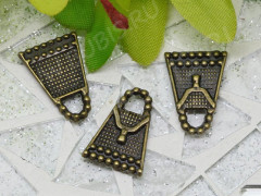 Подвеска Сумочка 03 3D плоская 16,5*11,5*1,5мм античная бронза (литьё)