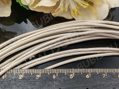 Шнур кожаный 10 воловья кожа 2мм бежевый перламутр (1м)