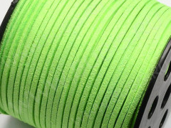 Замшевый шнур 03 плоский 3*1,5мм салатовый (1м)