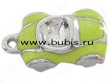 Подвеска Машинка 05 3D 19*10*5мм св.зелёная (цветные подвески)