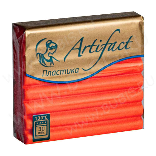 Полимерная глина Артефакт 114 Красный апельсин классический 56г.