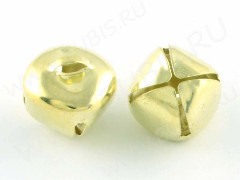 Подвеска Бубенчик 03 3D 9,8*9,8мм светлое золото (Iron) (10шт)