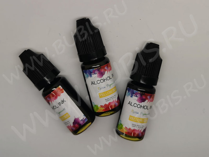 Краситель 02 Алкогольные чернила спиртовые Жёлтый Yellow (Alcohol Ink)(10мл)
