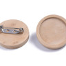 Основа (заготовка) для броши №123 булавка с деревянным сеттингом 20мм Круг 25*25*11мм светлое дерево (Хирургическая сталь и дерево) Купить Основа (заготовка) для броши №123 булавка с деревянным сеттингом 20мм Круг 25*25*11мм светлое дерево (Хирургическая сталь и дерево) с доставкой по России