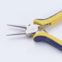 Круглогубцы 29 125мм с жёлто-синими ручками (инструменты для бижутерии)