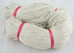 Вощёный х/б шнур 1мм белый молочный (5м)