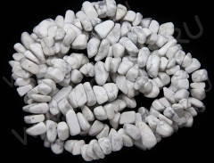 Галтовка крупная 12-16мм Кахолонг белый (нить с замком 42-45см)