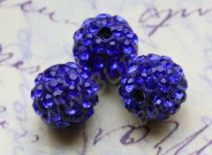 (СКИДКИ!!!) Бусина Шамбала 05 10мм синяя (керамика и стекло) (5ШТ.)