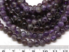 (СКИДКИ!!!) Бусина округлая 6мм Аметист натуральный (камни) (10шт.)