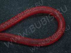 Нейлоновая ювелирная сетка 4мм красная (шнуры) (1м)