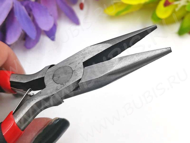 Тонкогубцы (утконосы короткие) 15 без бороздок 130мм (инструменты для бижутерии)