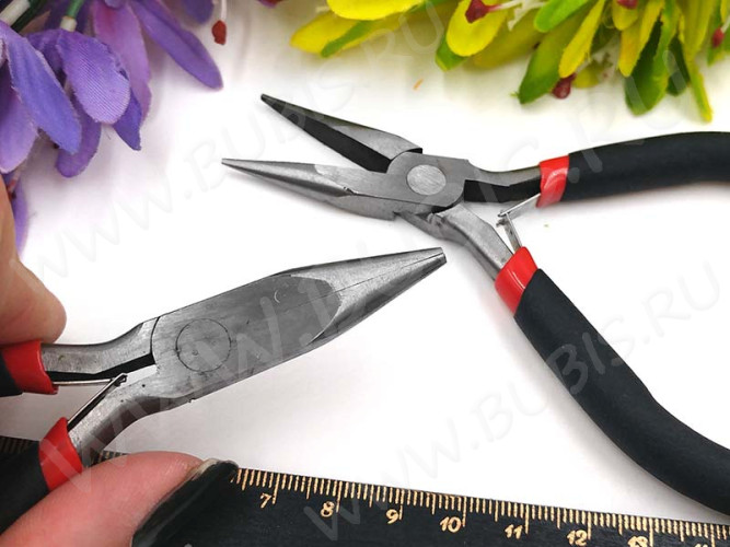 Тонкогубцы (утконосы короткие) 15 без бороздок 130мм (инструменты для бижутерии)